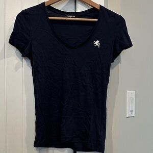 Express Women's Navy Short Sleeve Tee with Emblem